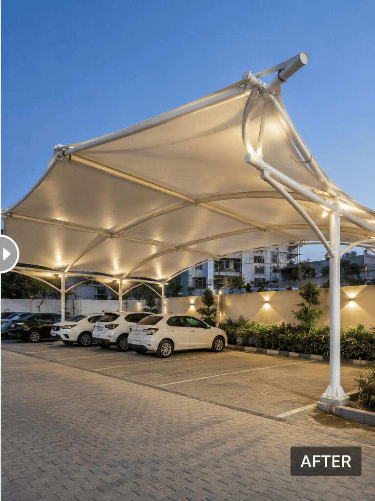 Completed premium tensile canopy project