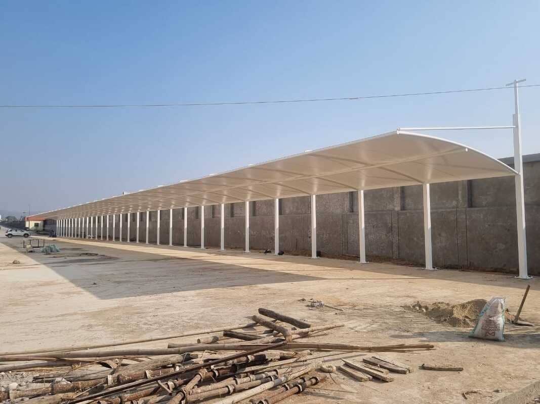 School Corridor Canopy tensile structure in Sikar, Rajasthan