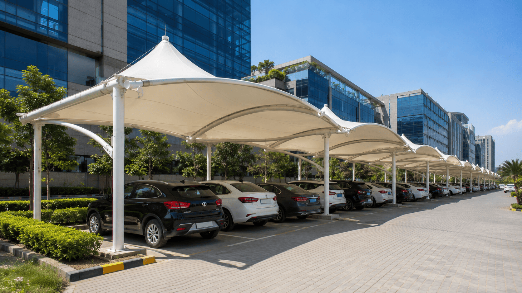 Tensile Car Parking Structure in Delhi NCR