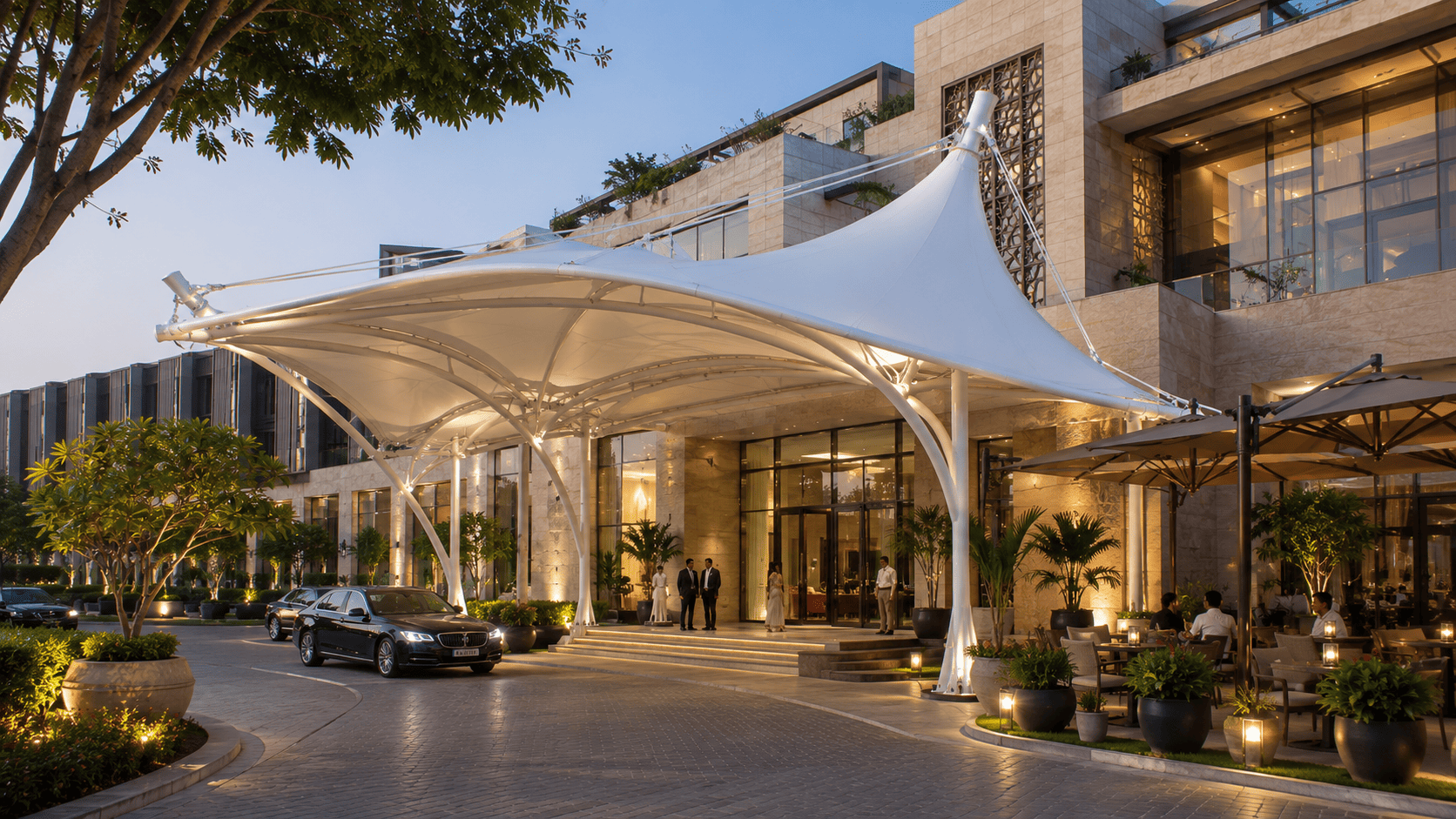 Commercial Tensile Canopy Gujarat