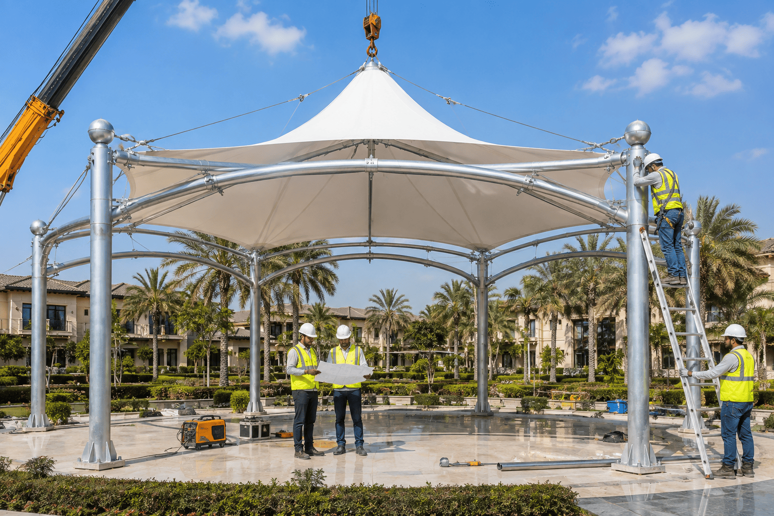 How Tensile Structures Are Installed: A Step-by-Step Overview