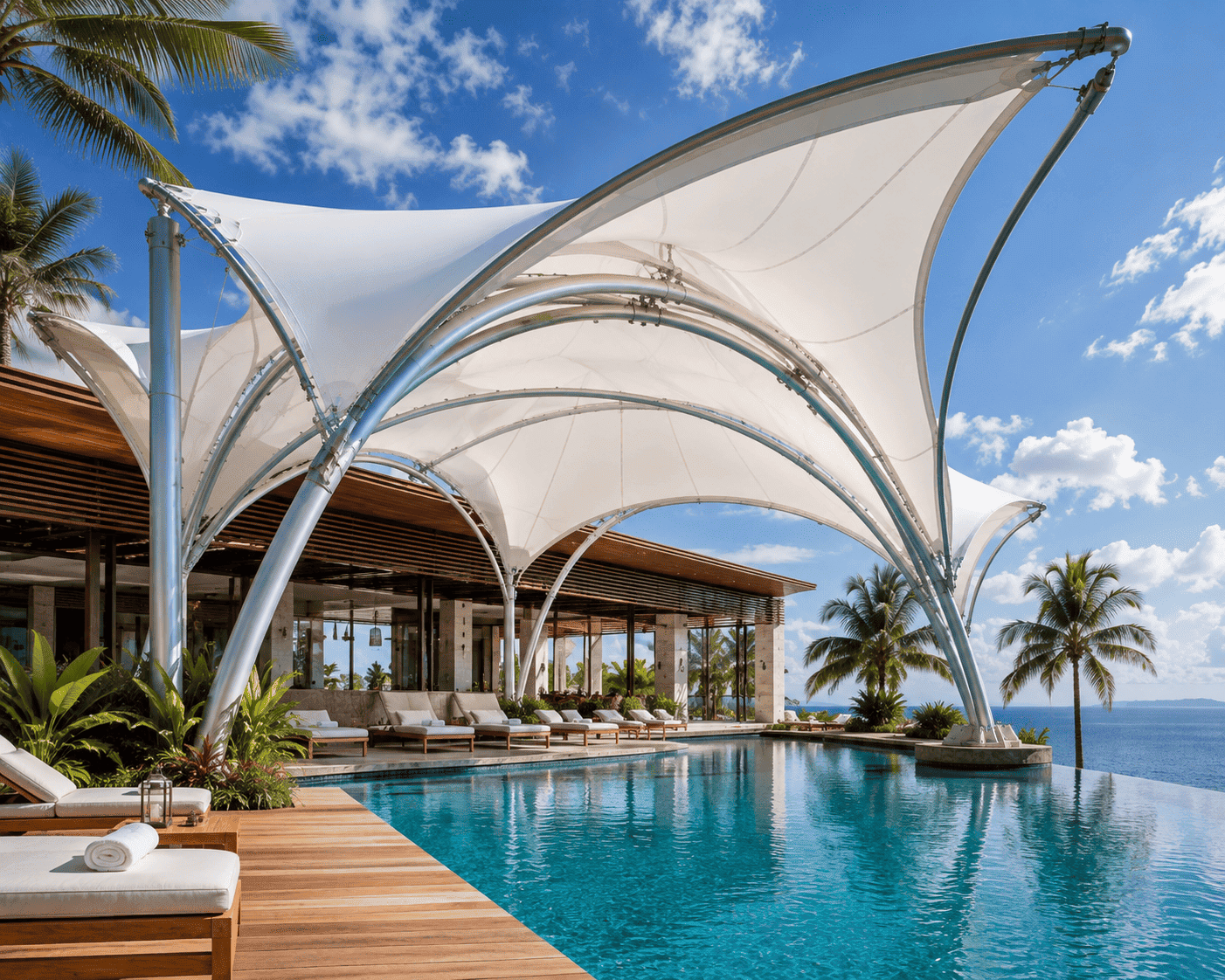 Hotel Roof Tensile Structure