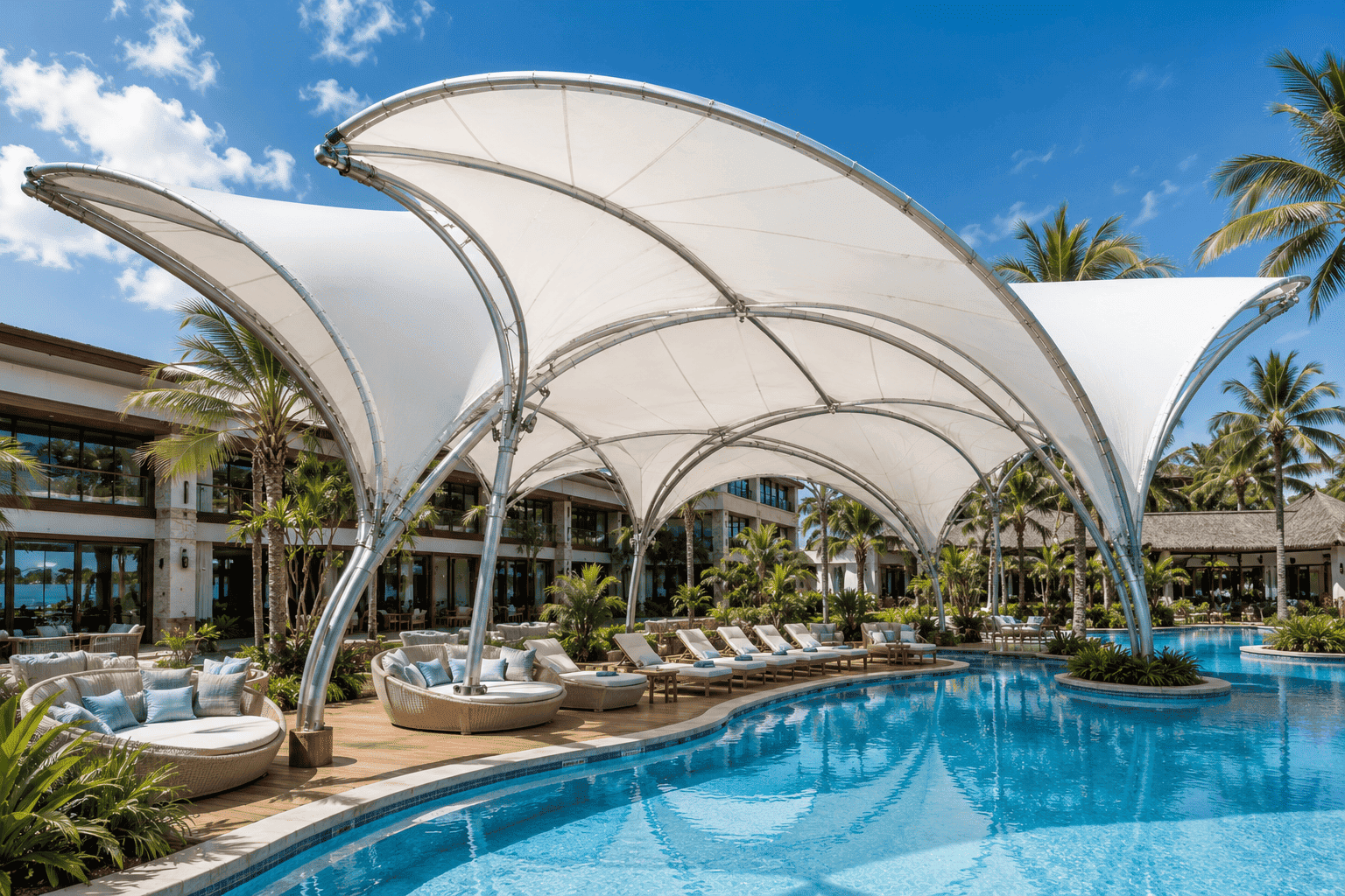 Modern Architectural Stadium Tensile Structure